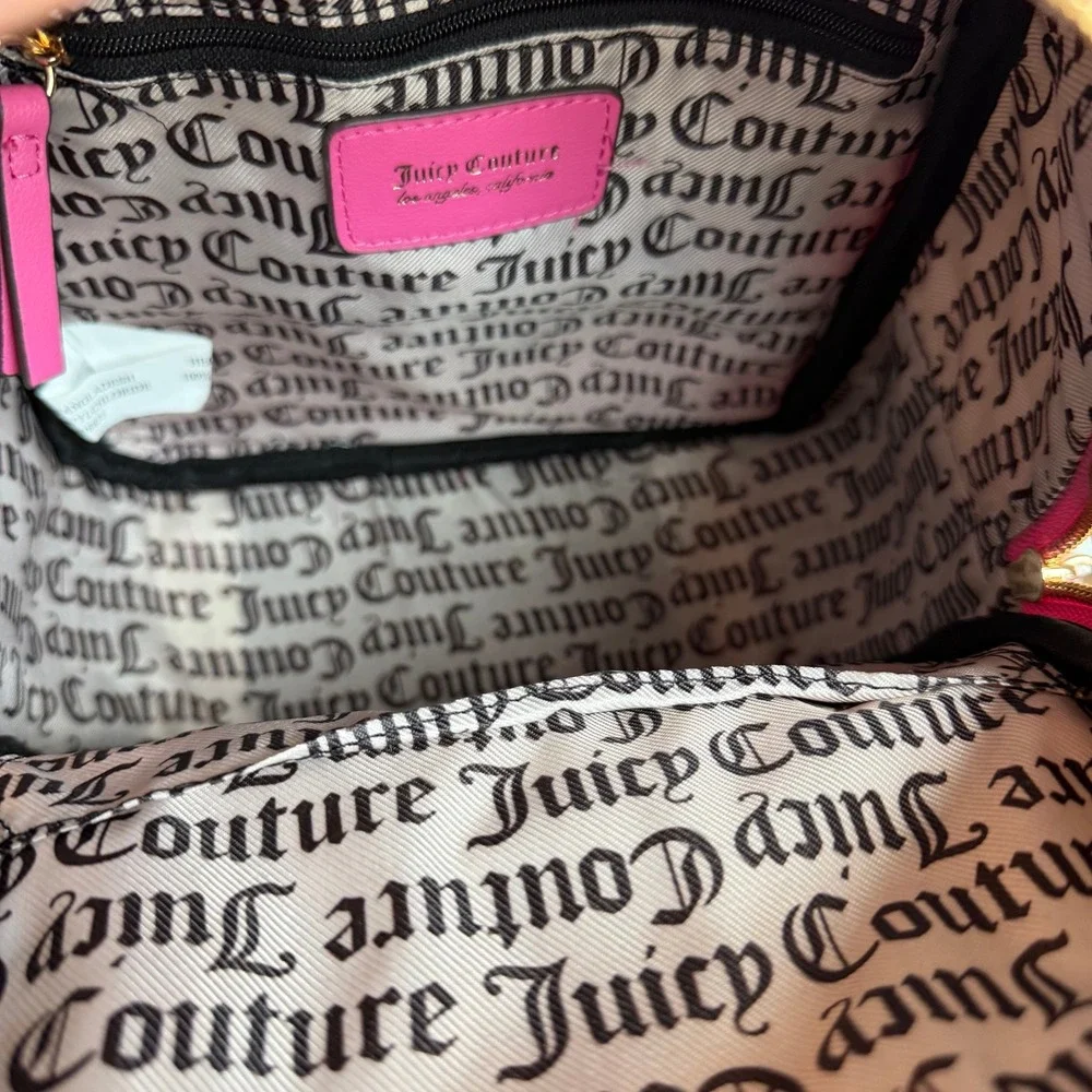 New Juicy Couture Simply Sweet Pink Bow Backpack Cute Coquette Gold Charm